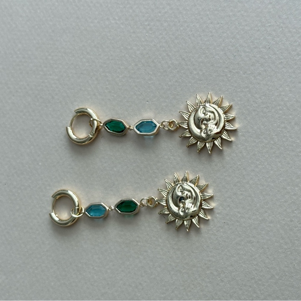 Sun drop earrings S1297 - Picture 4 of 5